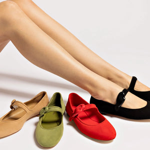 Verona Ballet Flat In Seaweed Suede