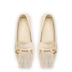 Joy Mocassin In Ivory Leather