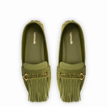 Load image into Gallery viewer, Joy Mocassin In Seaweed Suede