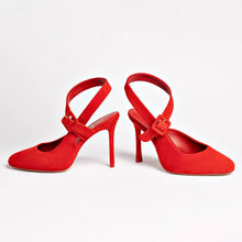 Load image into Gallery viewer, Deena By Larroudé Pump In Red Suede