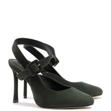 Load image into Gallery viewer, Deena By Larroudé Pump In Deep Olivine Suede