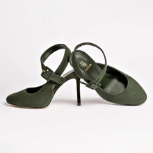 Load image into Gallery viewer, Deena By Larroudé Pump In Deep Olivine Suede