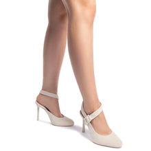 Load image into Gallery viewer, Deena By Larroudé Pump In Mushroom Grey Suede