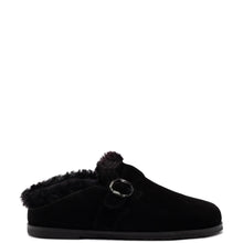 Load image into Gallery viewer, Milan Fur Clog In Black Suede