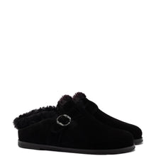 Load image into Gallery viewer, Milan Fur Clog In Black Suede