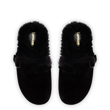 Load image into Gallery viewer, Milan Fur Clog In Black Suede