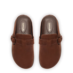 Milan Clog In Brown Suede