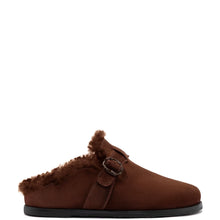 Load image into Gallery viewer, Milan Fur Clog In Brown Suede