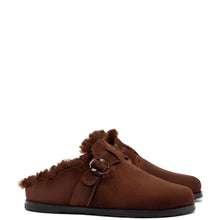 Load image into Gallery viewer, Milan Fur Clog In Brown Suede