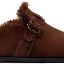 Load image into Gallery viewer, Milan Fur Clog In Brown Suede