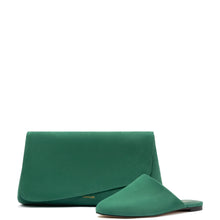 Load image into Gallery viewer, Venice Flat Mule and Pouch Kit In Emerald Suede