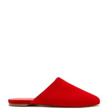 Load image into Gallery viewer, Venice Flat Mule and Pouch Kit In Scarlet Suede