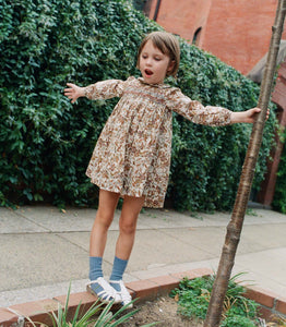 LETTY DRESS -- BLANC NARCISSUS FLORAL