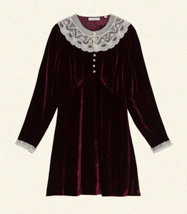 LISBETH DRESS -- VINO ROSSO