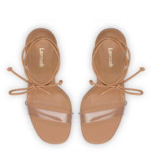 Load image into Gallery viewer, Gloria Sandal In Tan Leather and Vinyl