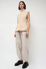 Load image into Gallery viewer, Lauren Manoogian Handknit Peplum Shell in Alabaster