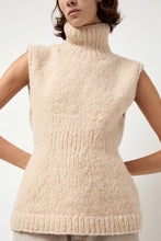 Load image into Gallery viewer, Lauren Manoogian Handknit Peplum Shell in Alabaster