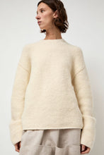 Load image into Gallery viewer, Lauren Manoogian Vello Crewneck in Raw White