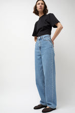 Load image into Gallery viewer, Les Coyotes de Paris Carrot Leg Trousers in Classic Denim Blue