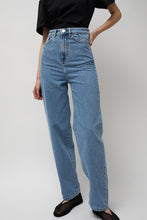 Load image into Gallery viewer, Les Coyotes de Paris Carrot Leg Trousers in Classic Denim Blue