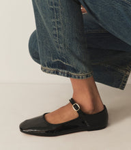 Load image into Gallery viewer, MARY JANE SLIPPER -- BLACK PATENT