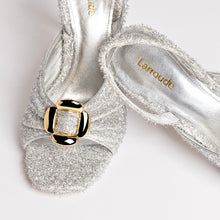 Load image into Gallery viewer, Mayfair Sandal In Silver Lurex