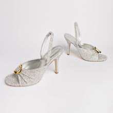 Load image into Gallery viewer, Mayfair Sandal In Silver Lurex