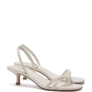 Mini Annie Sandal In Ivory Leather