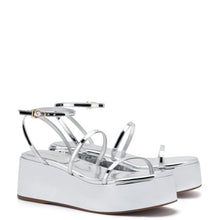 Load image into Gallery viewer, Gio Flatform Sandal In Specchio Silver