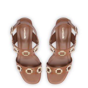 Milan Sandal In Caramel Leather