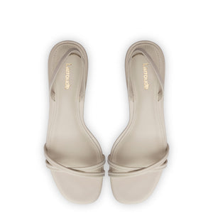 Mini Annie Sandal In Ivory Leather