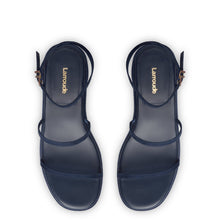 Load image into Gallery viewer, Gio Flatform Sandal In Navy Suede