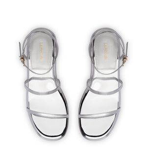 Gio Flatform Sandal In Specchio Silver