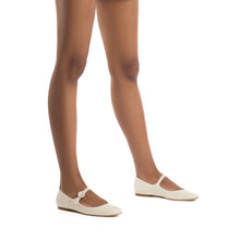 Load image into Gallery viewer, Blair Ballet Flat In Ivory Patent Leather