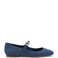 Load image into Gallery viewer, Blair Ballet Flat In Blue Denim