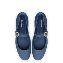 Load image into Gallery viewer, Blair Ballet Flat In Blue Denim