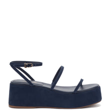 Load image into Gallery viewer, Gio Flatform Sandal In Navy Suede