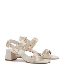 Load image into Gallery viewer, Milan Sandal In Ivory Leather