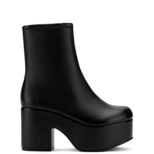 Load image into Gallery viewer, Miso Platform Boot In Black Stretch Leather