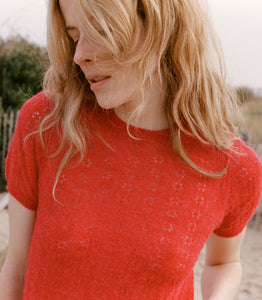 MONICA SWEATER -- CHERRY RED