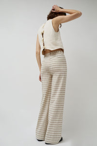 Maria Stanley Soft Hank Pant in Bone Plaid