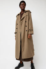 Load image into Gallery viewer, Mijeong Park Wool Blend Long Trench in Light Olive