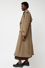 Load image into Gallery viewer, Mijeong Park Wool Blend Long Trench in Light Olive