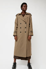 Load image into Gallery viewer, Mijeong Park Wool Blend Long Trench in Light Olive