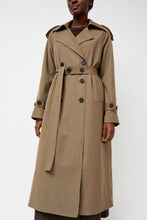 Load image into Gallery viewer, Mijeong Park Wool Blend Long Trench in Light Olive