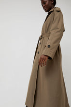 Load image into Gallery viewer, Mijeong Park Wool Blend Long Trench in Light Olive