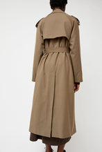 Load image into Gallery viewer, Mijeong Park Wool Blend Long Trench in Light Olive