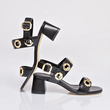 Load image into Gallery viewer, Milan Sandal In Black Leather