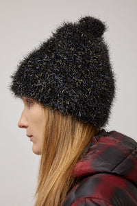 Muhlbauer Michael Glitter Beanie in Black and Navy