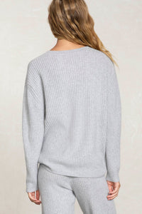 CAMPBELL RIBBED CREWNECK CASHMERE SWEATER